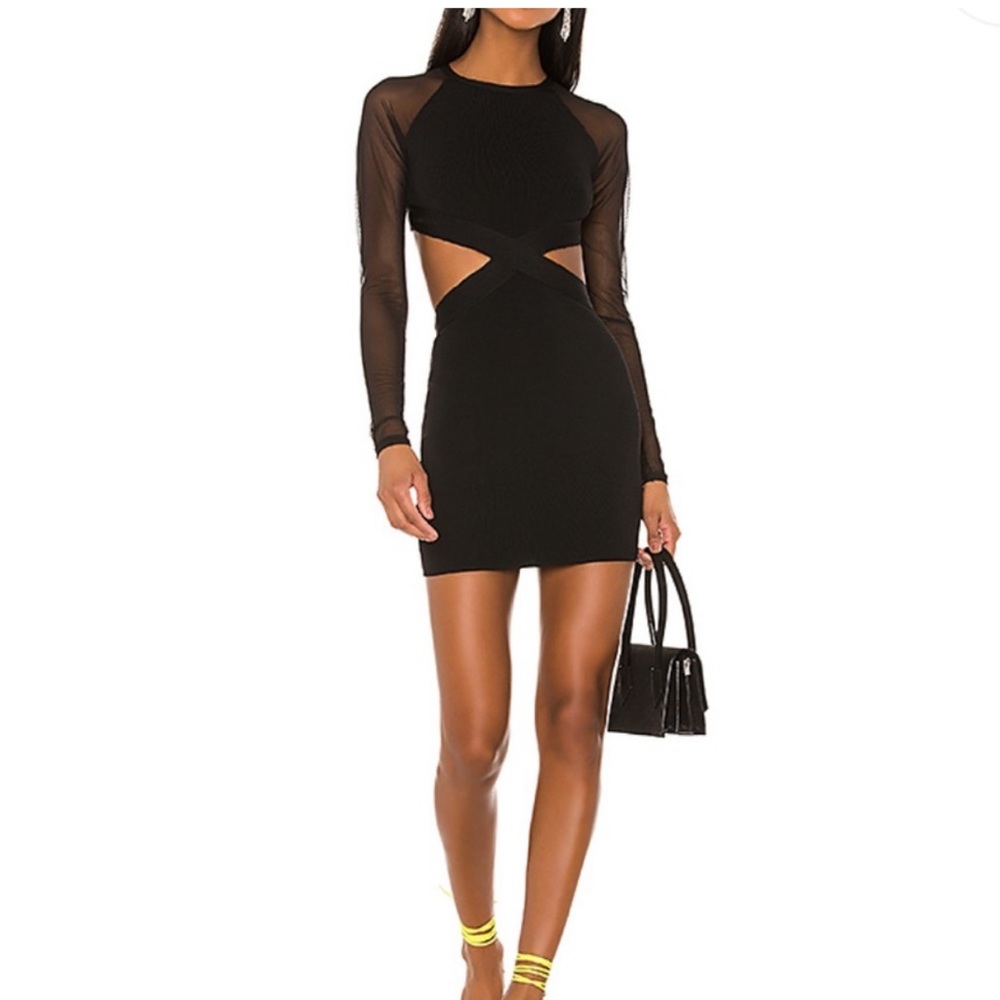 REVOLVE Superdown Cut Out LBD Mesh Mini Dress